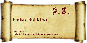 Hadas Bettina névjegykártya